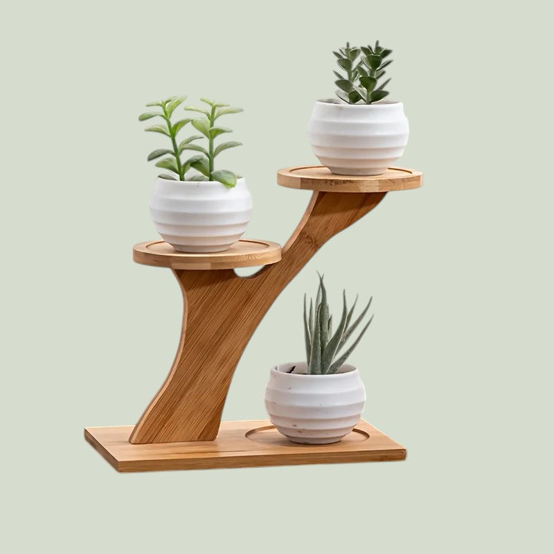 2-Tier Bamboo Stand