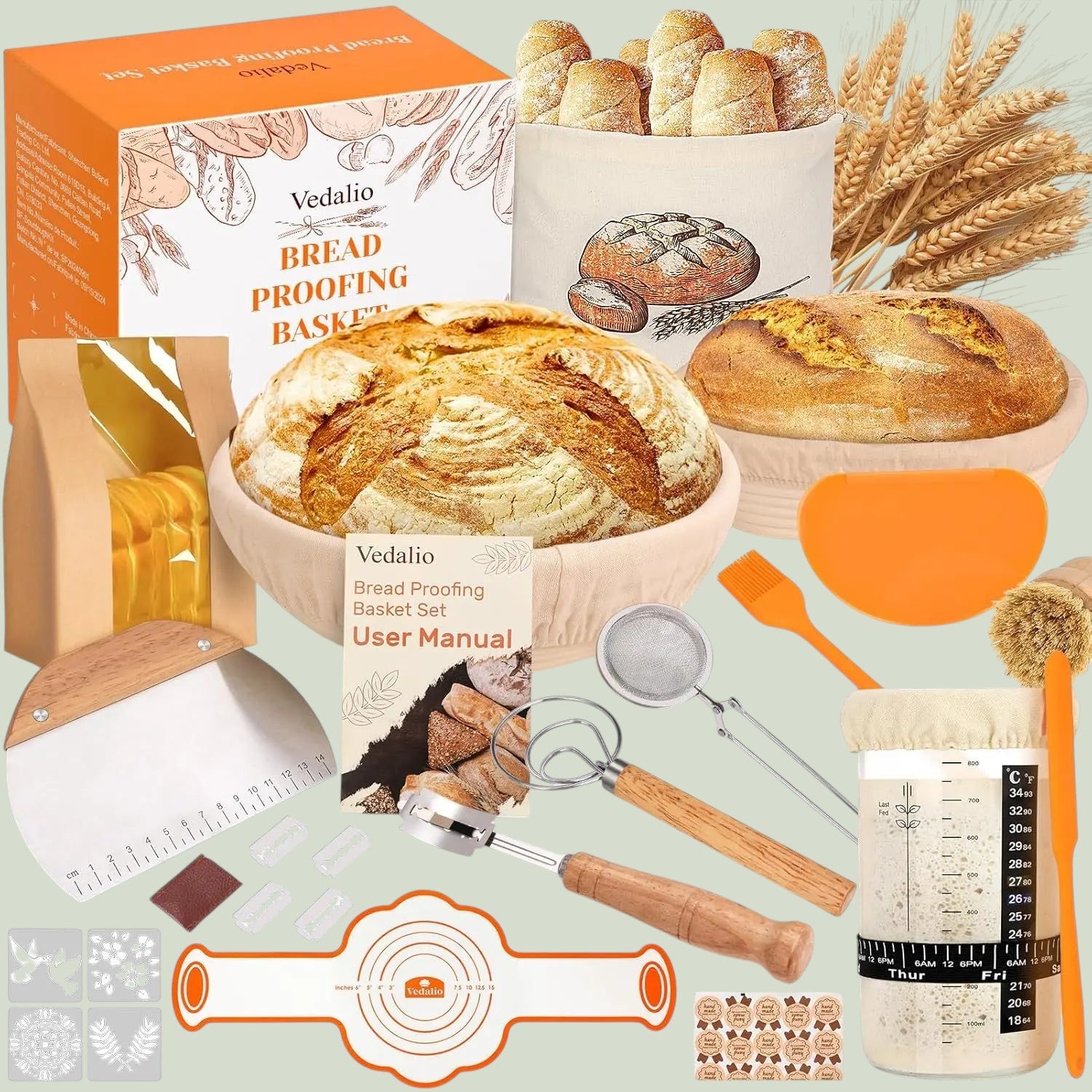 37-piece Sourdough Bread Starter Kit
