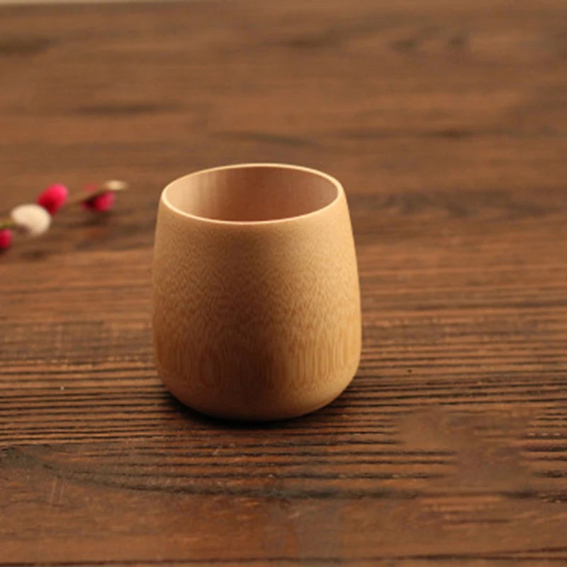 Japanese Style Natural Bamboo Carved Cup