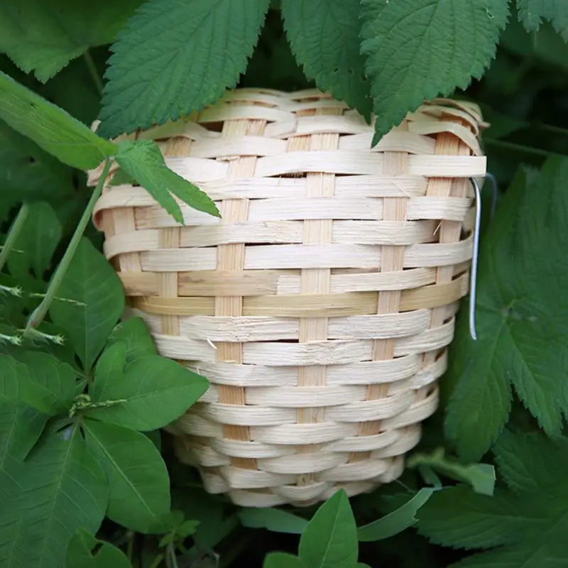 Hand Made Natural Bamboo Bird Nest Bird House Parrot Finch Hideout Cage Toy Outdoor Hut Shelter Birds Supplies