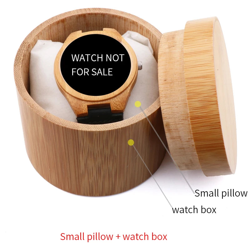 Watches bamboo Case Watches Case Wooden Gifts Boxes Jewelry Boxes  Round Wooden Gifts Box
