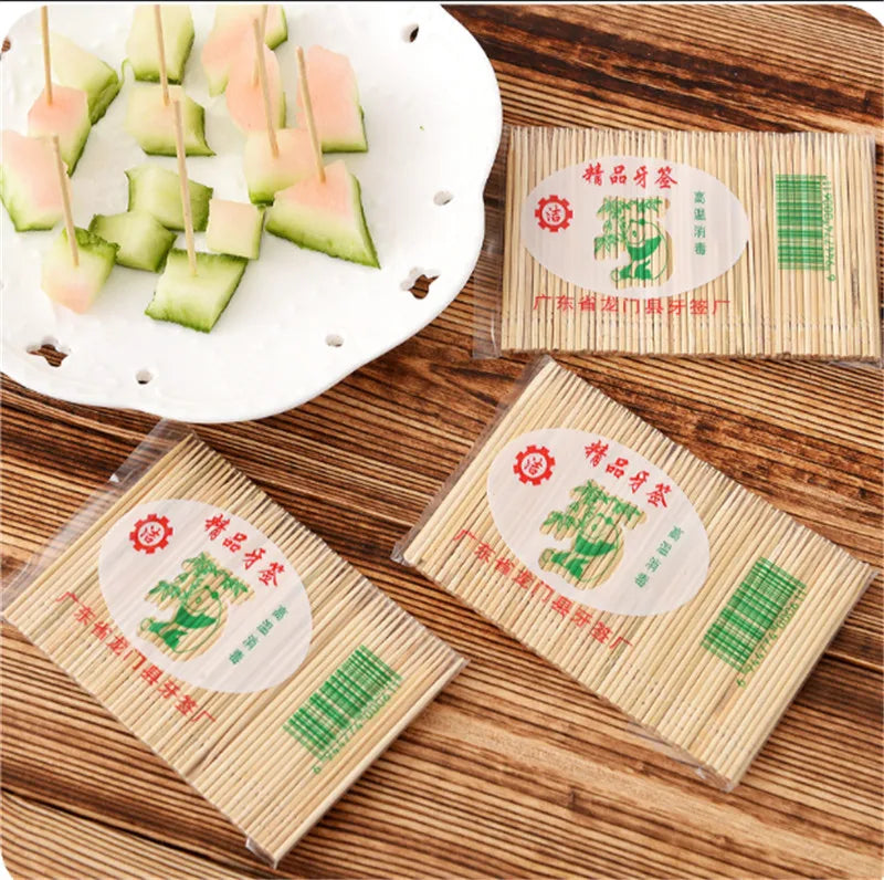 100PCS/Bag Disposable Wood Toothpicks Party Dental Natural Bamboo Toothpick for Home Restaurant Hotel Products Toothpicks Tools