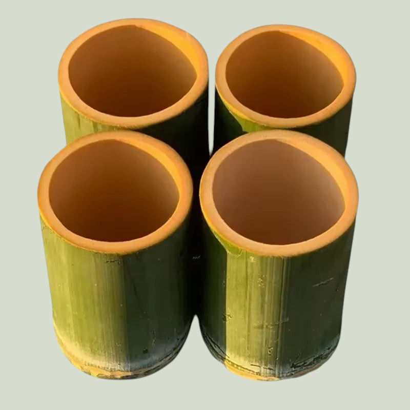 Handmade bamboo drinking cup
