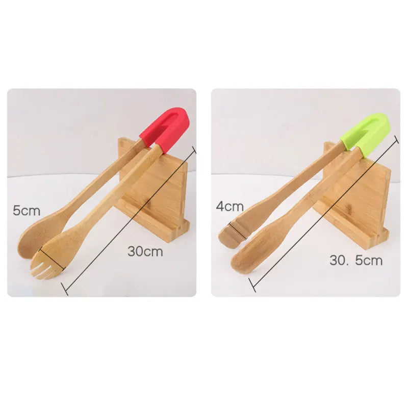 Bamboo Food Tongs Anti-burns Outdoor Barbecue Bread Baking Tool Basic Home Kitchen Utensil