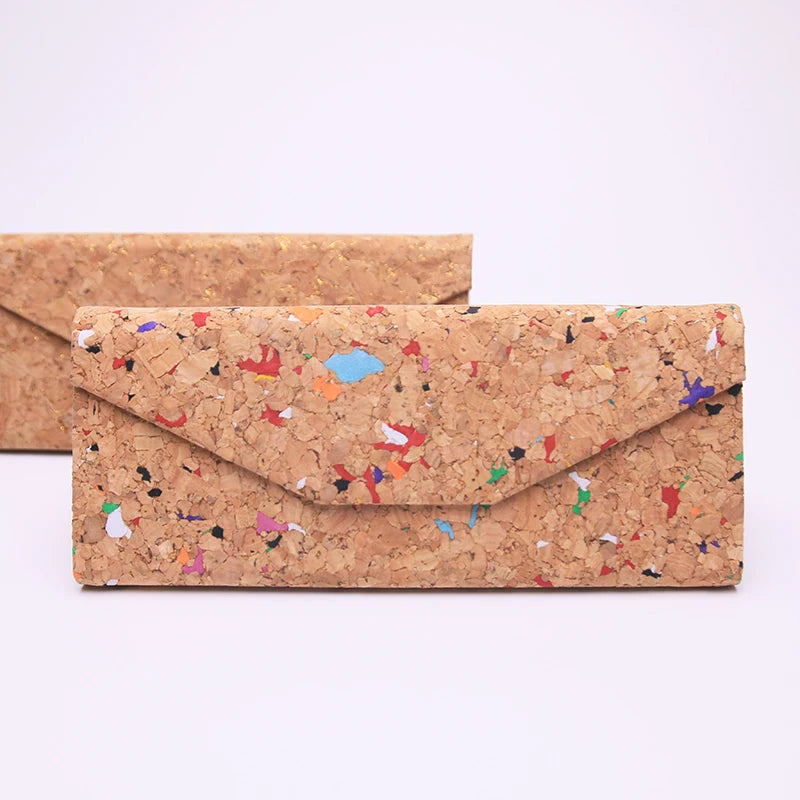 Eco Friendly Portugal Natural Cork Eyeglasses Box Foldable Wooden Eyewear Storage Cases for Women Men Vegan Popular Gift