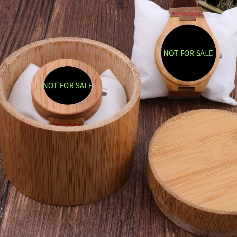 Watches bamboo Case Watches Case Wooden Gifts Boxes Jewelry Boxes  Round Wooden Gifts Box