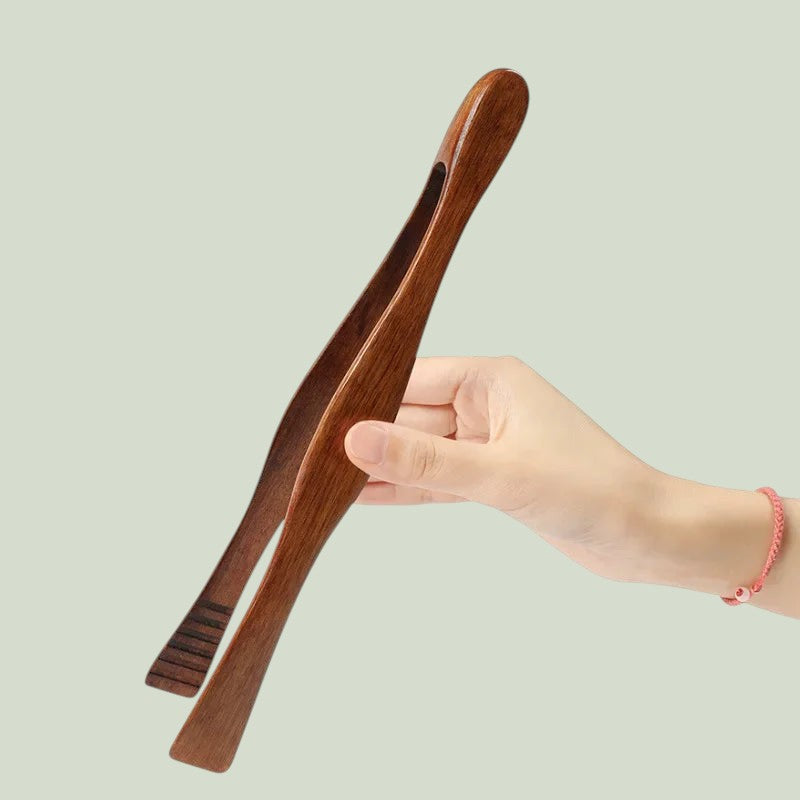 Natural Bamboo Wooden Food Tongs