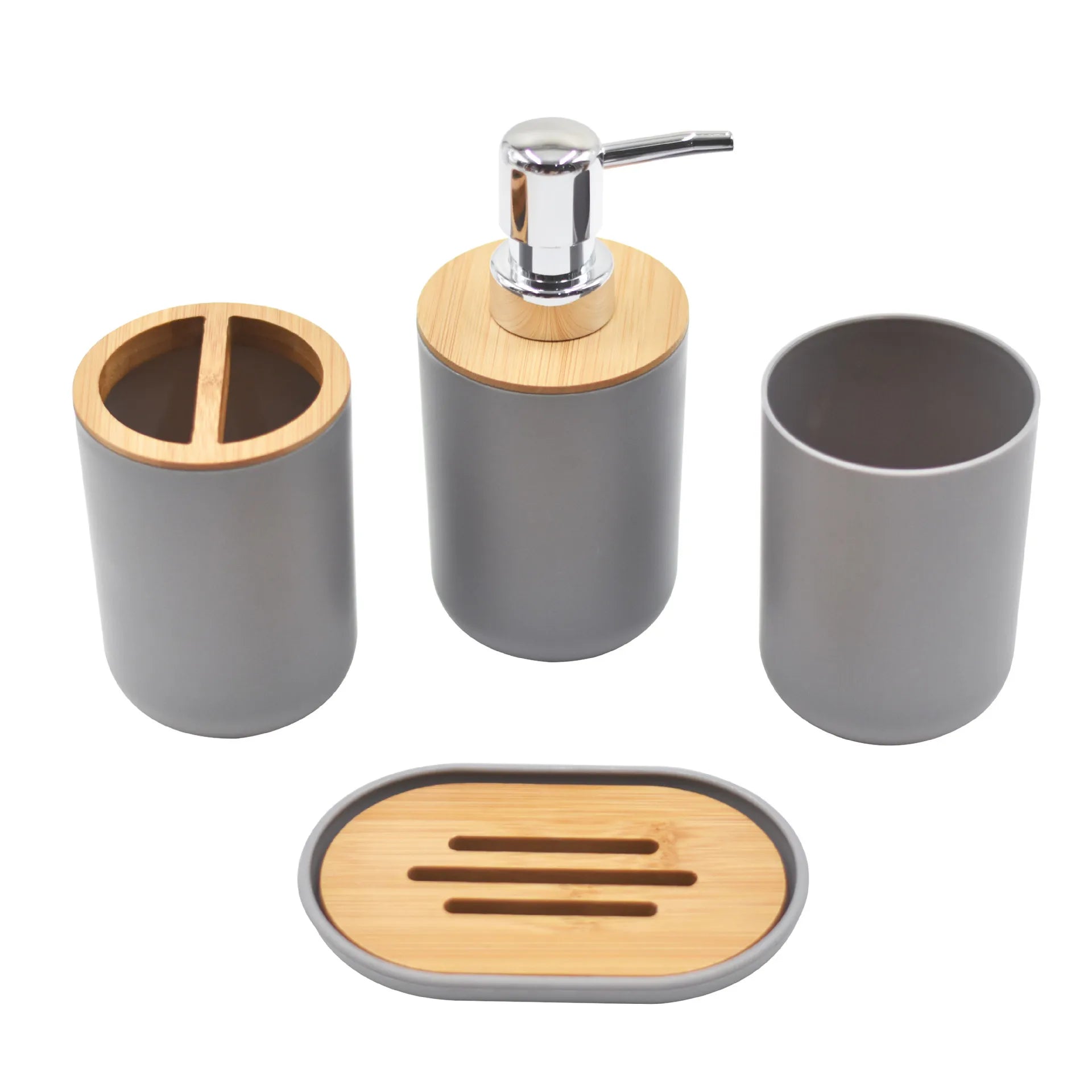 Fashionable Bathroom Bamboo and Wood Kit Nordic Toilet Supplies Bathroom Supplies Storage Set Bathroom Four Piece Set