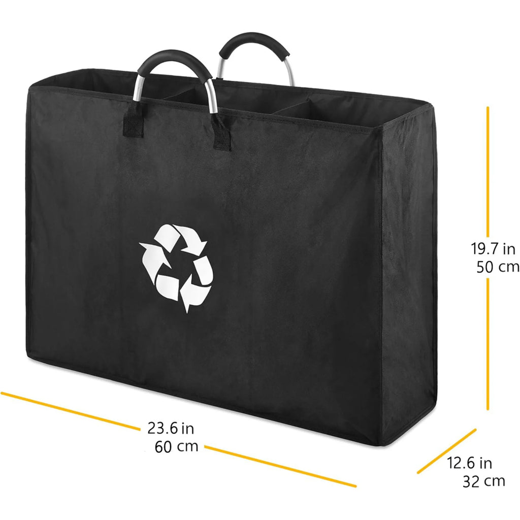 Recycled Bottle 3-Grid Storage Laundry Hamper • Detachable Organizer Basket • Home Recycling Storage Bin