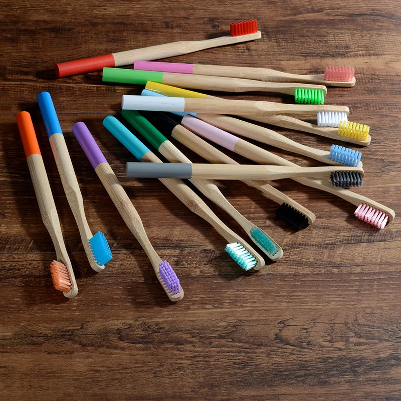 Biodegradable 10 Pack Bamboo Toothbrush