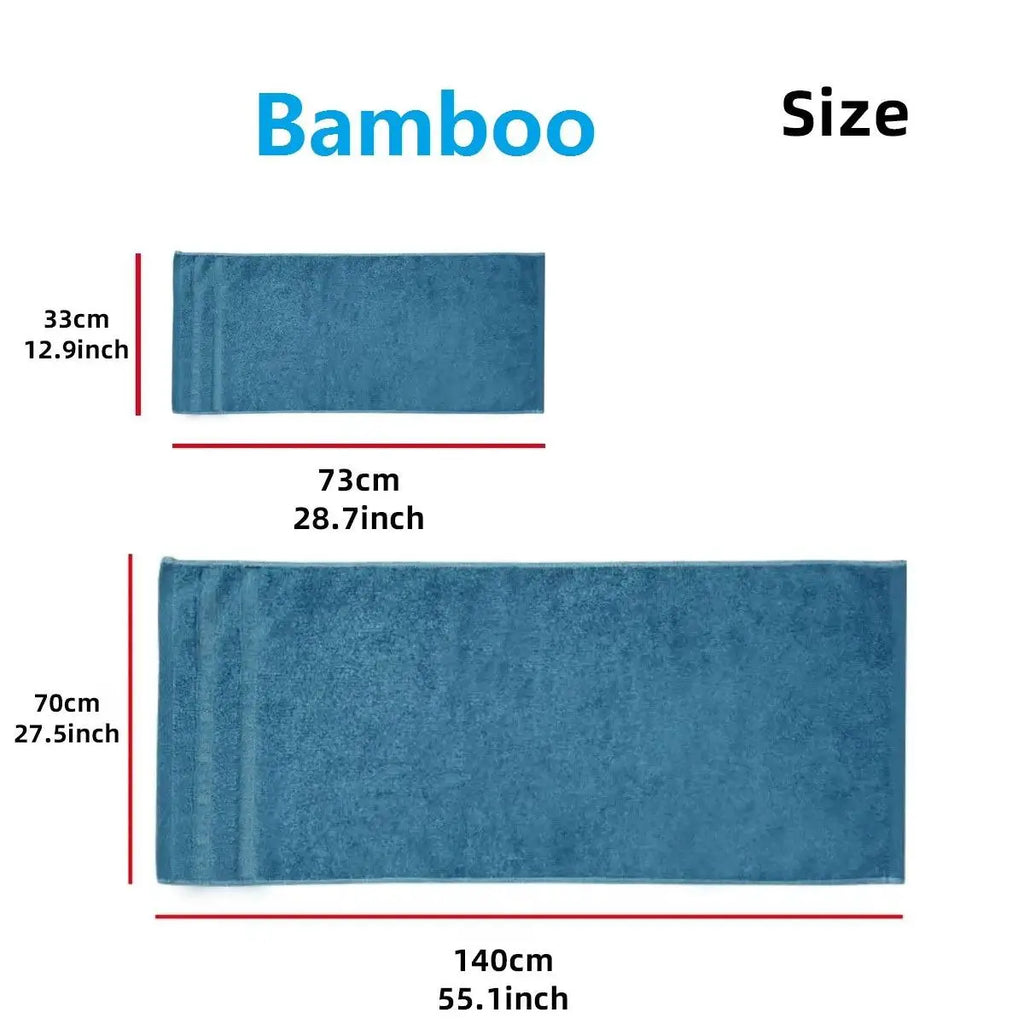 1 Pcs Luxury Bamboo Cotton Towel – Natural, Sustainable, Hypoallergenic, Highly Absorbent, Ultra-Soft