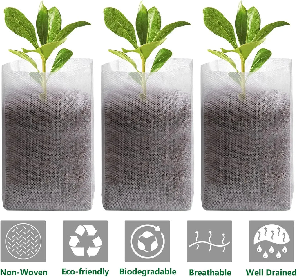 Eco-Friendly Fabric Seedling Bags Degradable Non-Woven Plant Pots for Gardening Breathable Nursery Containers for Vegetables