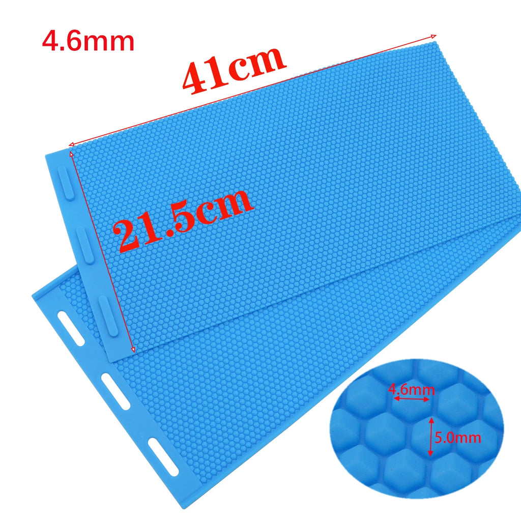 1 Set Apiculture Silicone Beeswax Honeycomb Mold Flexible Wax For Machine Foundation Sheets Mould Press Embosser For Bee Farming