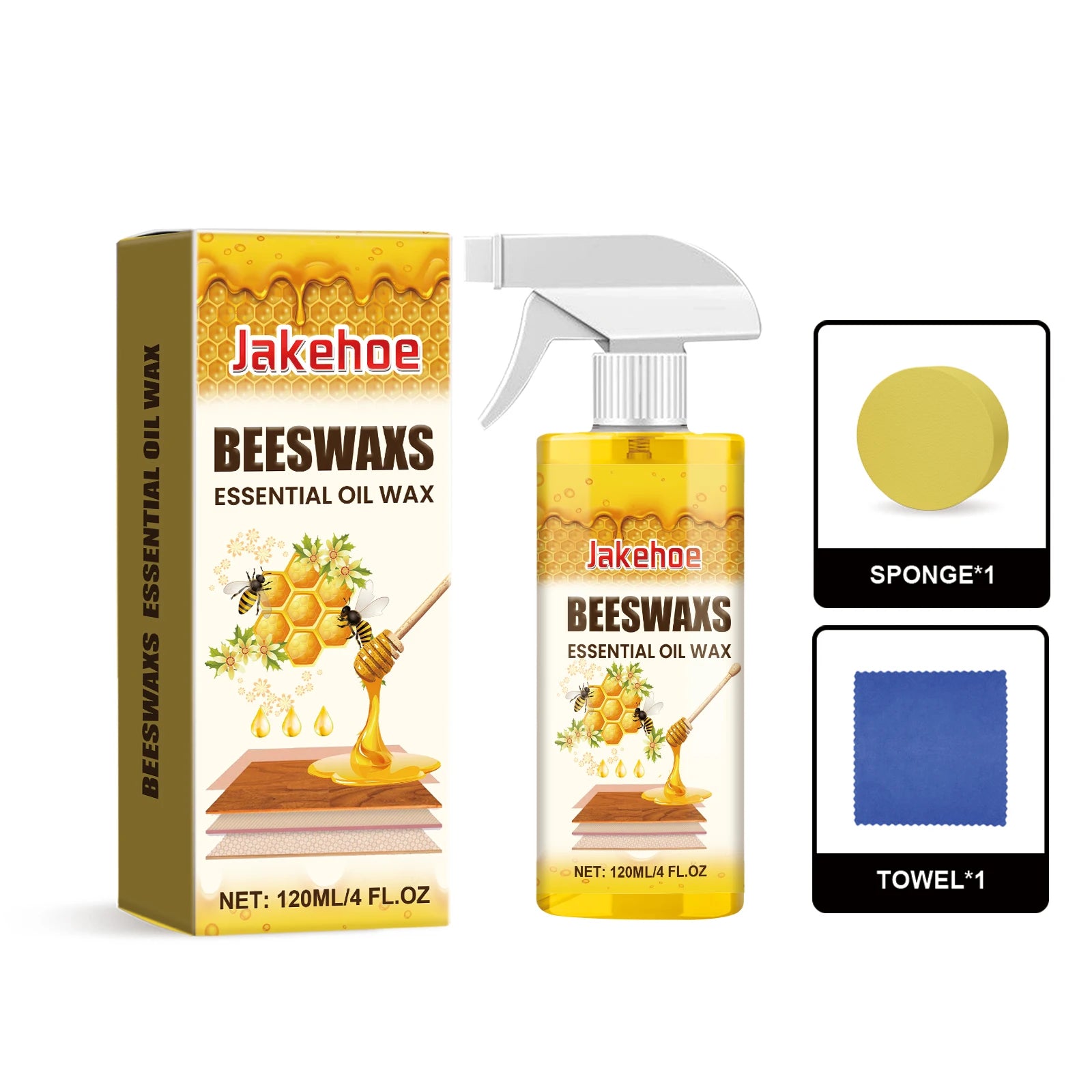 120ml Furniture Solid Wood Care Beeswax Spray–Multi-purpose,Waterproof,Wear-resistant,Suitable for Wooden Floors and Furniture