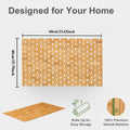 Bamboo Bath and Shower Mat – Rollable Wooden Slat Design with Non-Slip Base, Easy to Clean and Quick-Drying, Anti-Slip Bath Mat