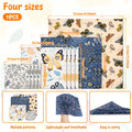 11Pcs Beeswax Food Wrap Multi-size Beeswax Wrap Environmental Organic Cotton Wax Cloth Reusable Household Kitchen Picnic Wrap