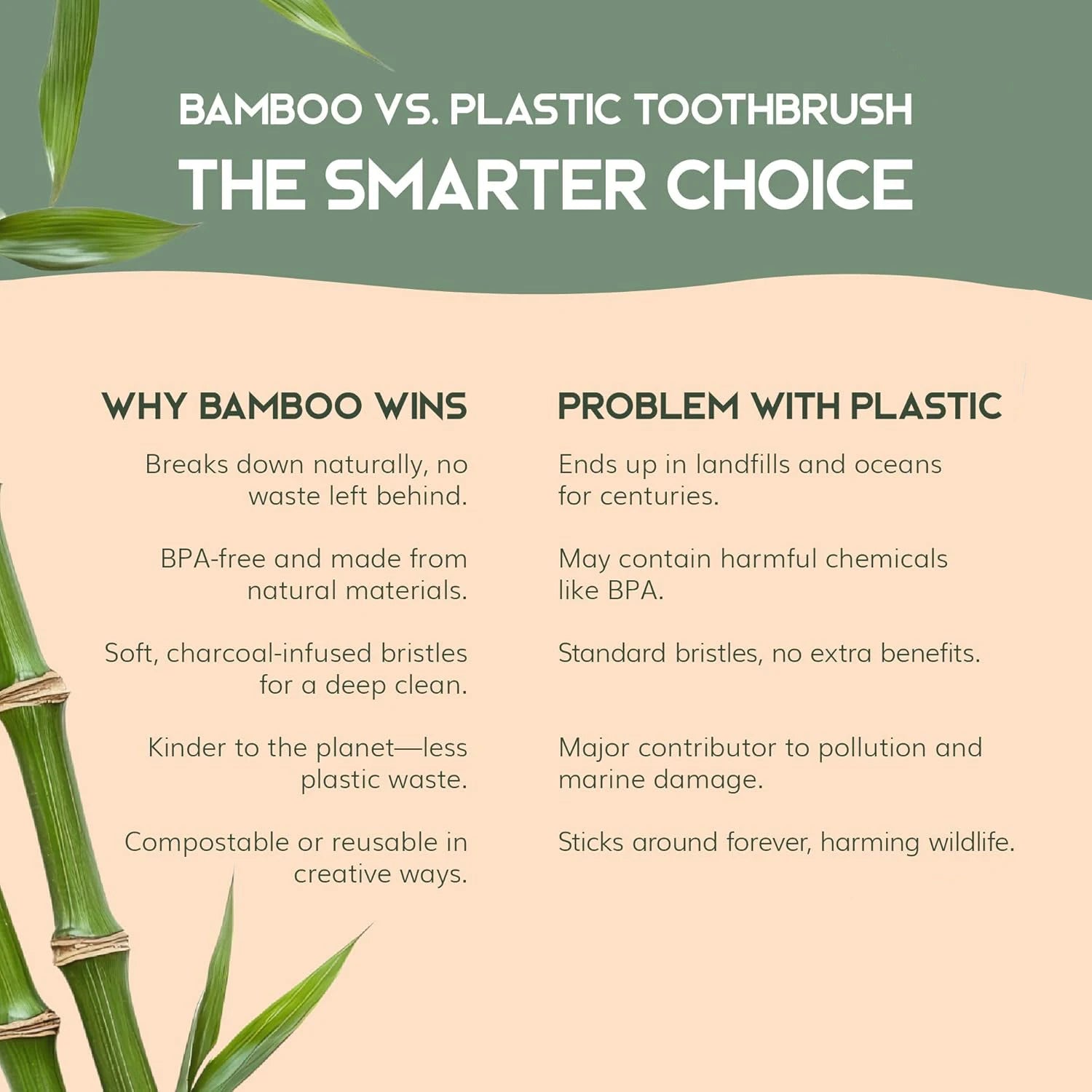 Bamboo Toothbrushes for Adults 4 Pack Wooden Toothbrush Set with Charcoal Infused Soft Bristles Natural Oral Care for Daily Use
