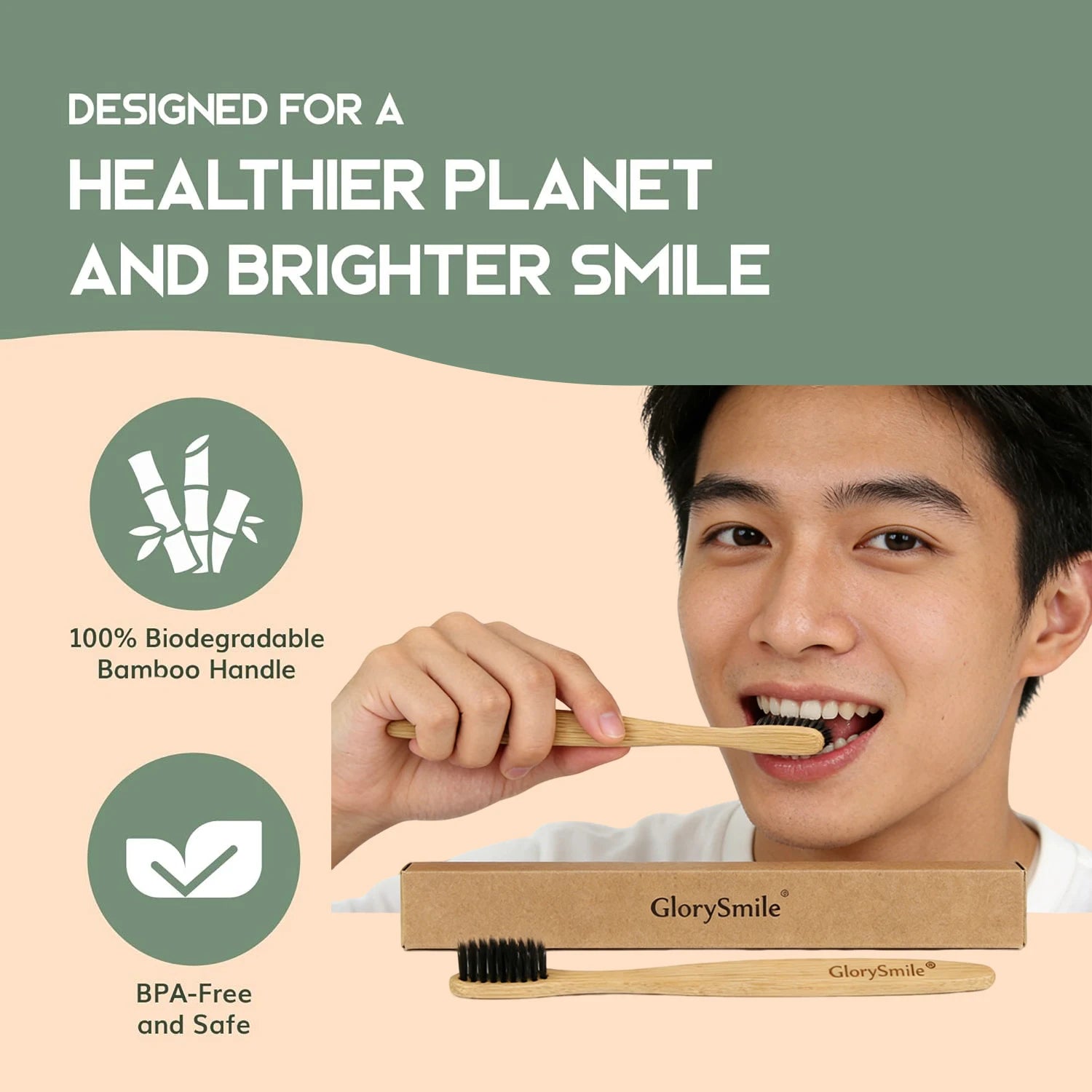 Bamboo Toothbrushes for Adults 4 Pack Wooden Toothbrush Set with Charcoal Infused Soft Bristles Natural Oral Care for Daily Use
