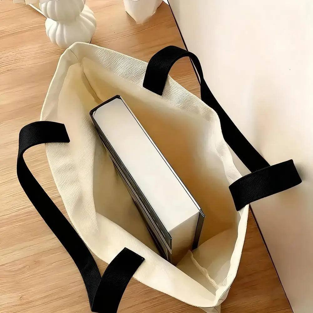 Fashion e-EdS H-HardyS Storage Bags Canvas Double-Sided Print Fashion Shoulder Tote Shopping Bag Gift Eco Handbags