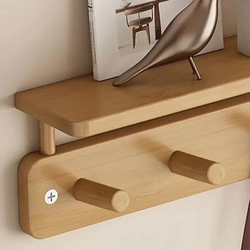 Wall Bamboo Clothes Hanger Simple Creative Luxury Organizer Coat Racks Storage Bedroom Coat Rack Living Room Shelf Furnitures