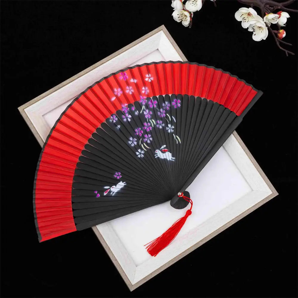 New Bamboo Folding Fan Chinese StyleFan Classical Carving Craft Fans Portable Summer Female Dance Hand Held Fan Gift Home Decor