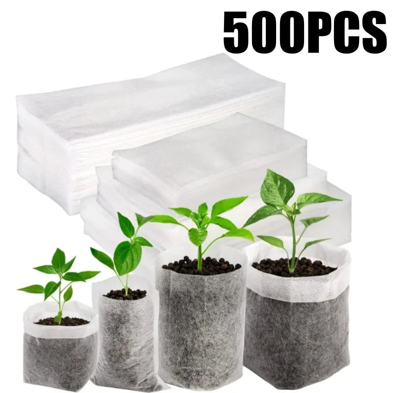 Eco-Friendly Fabric Seedling Bags Degradable Non-Woven Plant Pots for Gardening Breathable Nursery Containers for Vegetables