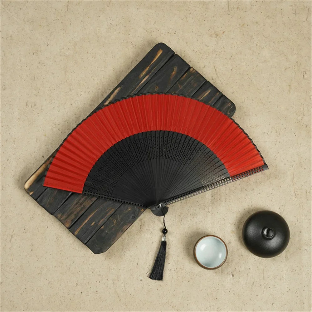 New Bamboo Folding Fan Chinese StyleFan Classical Carving Craft Fans Portable Summer Female Dance Hand Held Fan Gift Home Decor