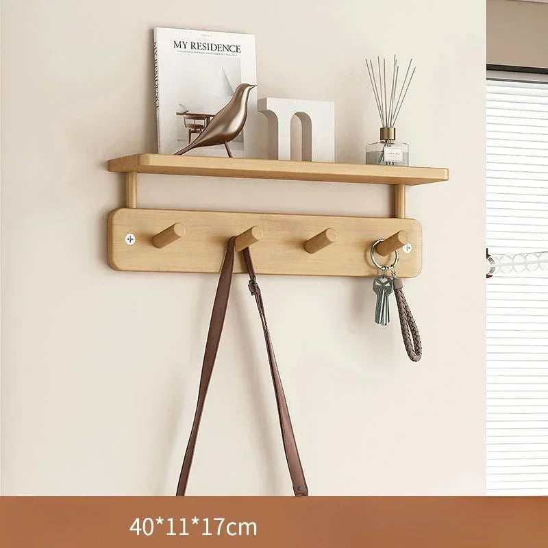 Wall Bamboo Clothes Hanger Simple Creative Luxury Organizer Coat Racks Storage Bedroom Coat Rack Living Room Shelf Furnitures