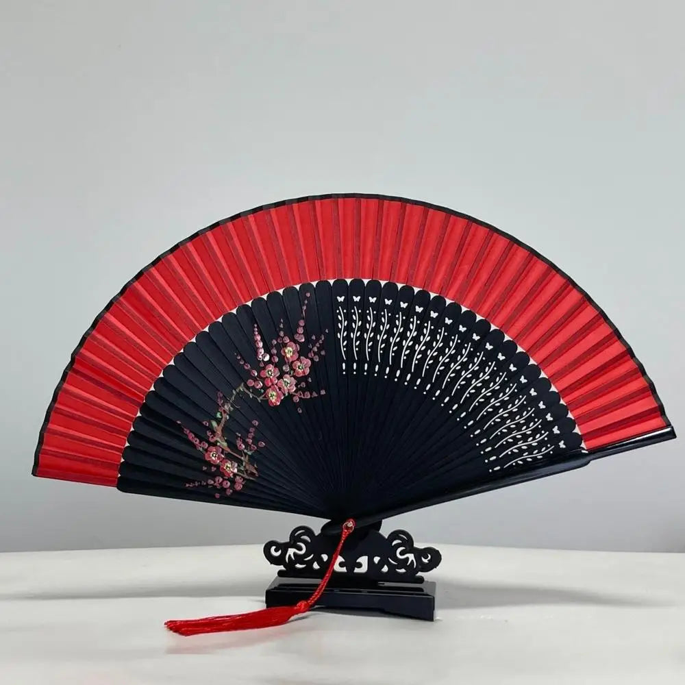 New Bamboo Folding Fan Chinese StyleFan Classical Carving Craft Fans Portable Summer Female Dance Hand Held Fan Gift Home Decor