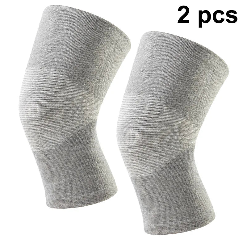 Bamboo Charcoal Knee Warmers for Men & Women - Breathable Thin-Knit Thermal Sleeves with Anti-Slip Grip, Joint Support Comfort