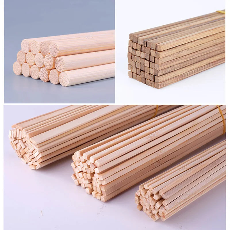 10PCS-100PCS/Lot Bamboo Wood DIY Building Model Material Handmade Craft Furniture Lantern Making Ornaments