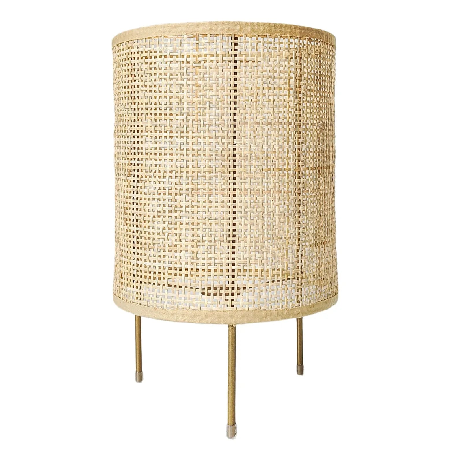 Bamboo Rattan Table Lamp Stepless Dimmable Small Beside Lamp Vintage Rattan Wooden Nightstand Lamp Bamboo Woven