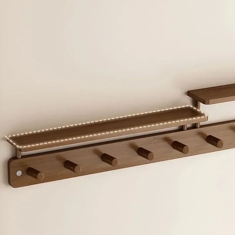 Wall Bamboo Clothes Hanger Simple Creative Luxury Organizer Coat Racks Storage Bedroom Coat Rack Living Room Shelf Furnitures