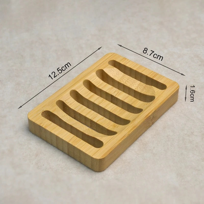Bamboo Case Tray Wooden Prevent Mildew Drain Soap Box Natural Bamboo Tools Bath Soap Holder Container Bathroom Washroom Tools