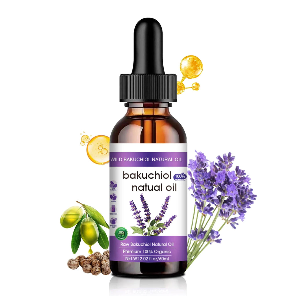 Botanical Anti-Aging Face Oil 60ml - Bakuchiol & Lavender Formula, Natural Retinol Alternative for Radiant Skin.