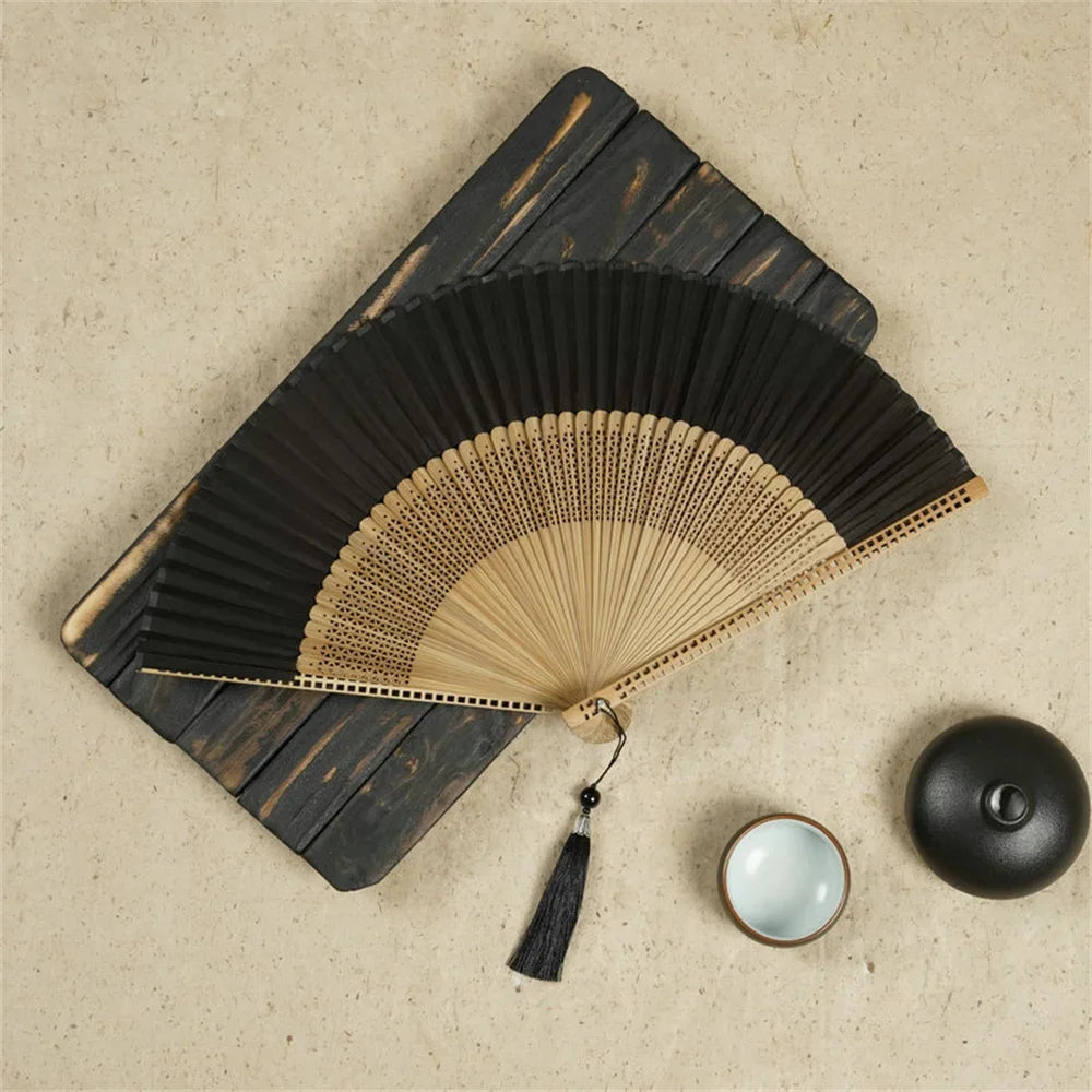 New Bamboo Folding Fan Chinese StyleFan Classical Carving Craft Fans Portable Summer Female Dance Hand Held Fan Gift Home Decor