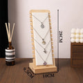 Bamboo and Wood Detachable Necklace Display Stand Hanging Rack Jewelry Pendant Display Stand Storage Rack