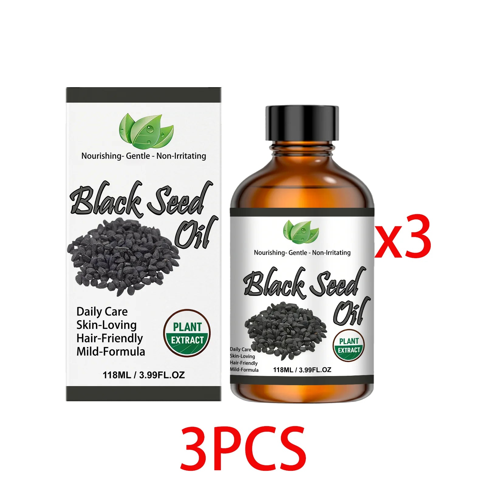 Organic Black Seed Oil Hair,Body & Face Nourishing Moisturize Essence Oil Natural Smooth Skin Care Product Multi Effect Care Oil