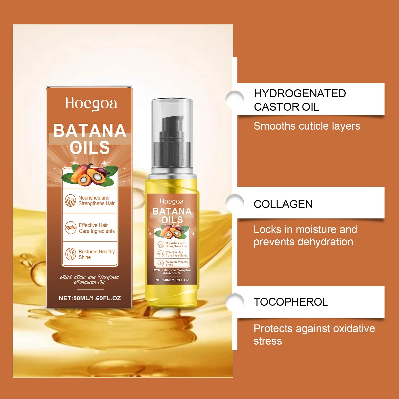 Organic Batana Oil Soothe Scalp Nourish Strengthen Hair Roots Prevent Hair Loss Improve Dry Damaged Hair Scalp Care Oil