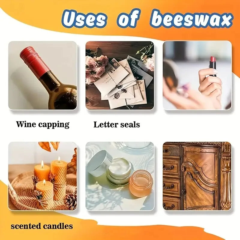 4/8pcs Pure Beeswax Blocks, High-Quality Waxing Material, for DIY Crafts, Candle Making,with No Power Required