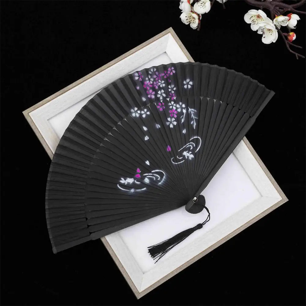 New Bamboo Folding Fan Chinese StyleFan Classical Carving Craft Fans Portable Summer Female Dance Hand Held Fan Gift Home Decor