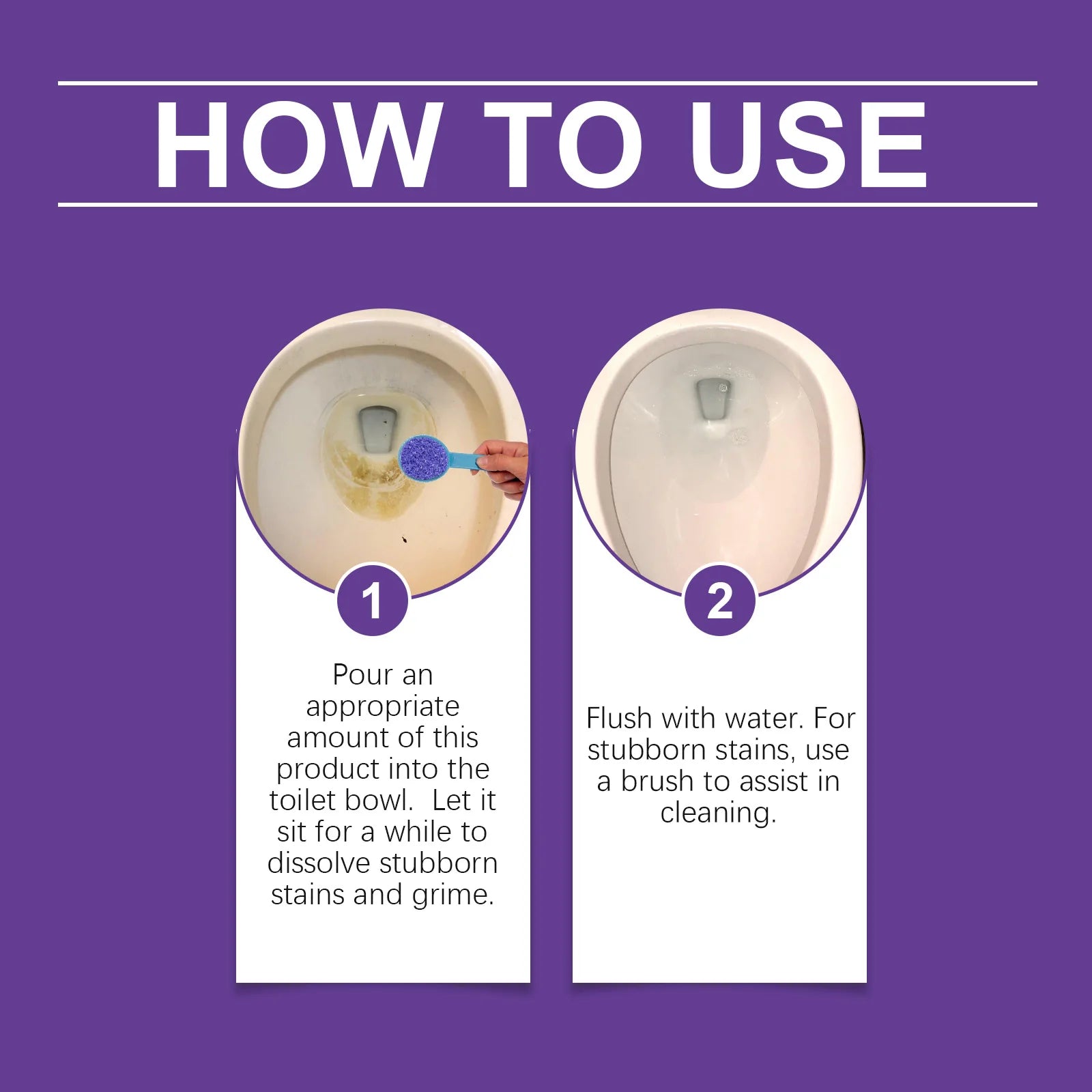 Eco Friendly Toilet Cleaning Powder Natural Mineral Based Bowl Cleaner for Stains & Odor Gentle on Septic Tank & Porcelain