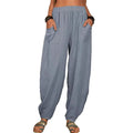 Women Cotton hemp Pants, Retro Loose Harem Pants