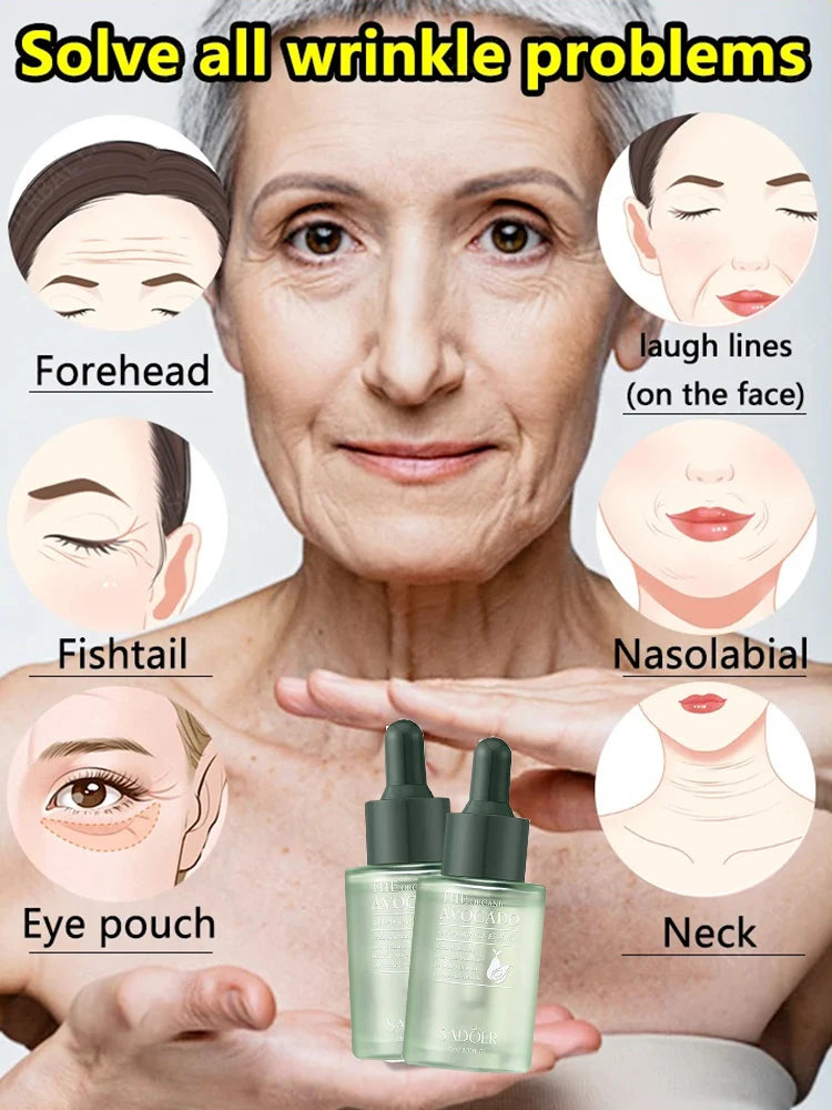 Avocado Face Essence Organic Shea Butter Moisturizing Anti-Aging Repairing Nourish Smooth Facial Serum Skin Care