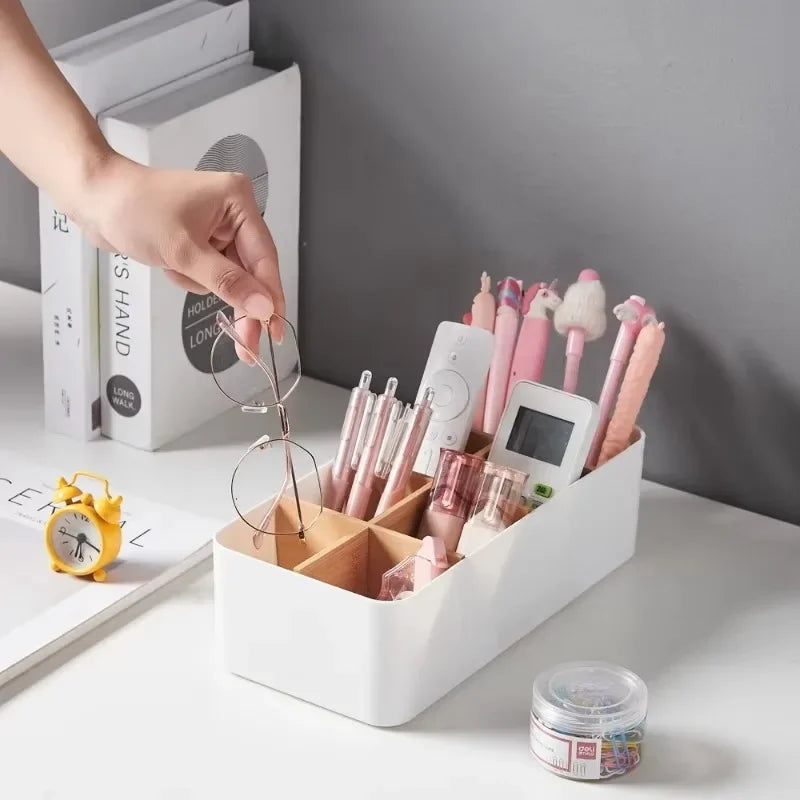 Sustainable Modular Wooden Organizer Box - Foldable Bamboo Basket for Home Storage, Bathroom Towels & Kitchen Essentials
