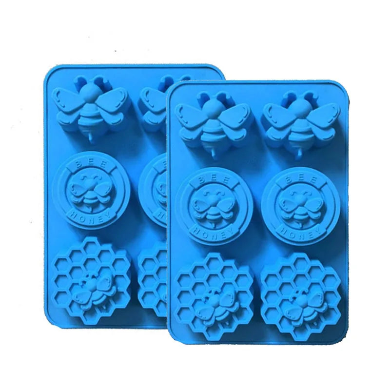 Bee Silicone Mold For Soap Making Supplies Honeybee Homemade Bath Bombs Wax Metls Beeswax Lotion Bars Chocolate Candle Tools