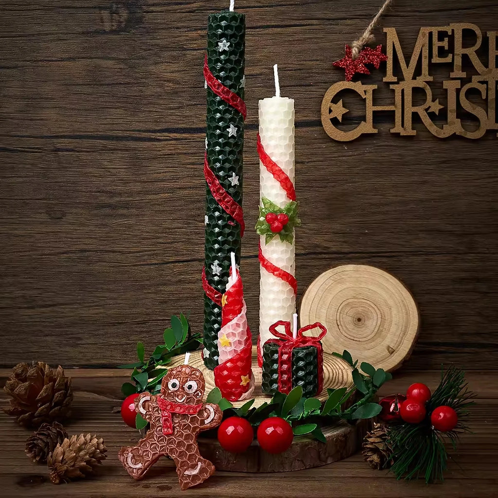 13pcs 20*20cm Color Beeswax Sheet Candle Roll Handmade Smokeless Candle Making Honeycomb Wax Slice Parent-child Activity Materia
