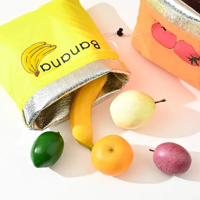 "Reusable Drawstring Produce Bags - Eco-Friendly Freshs Food Storage for Fruits & Vegetables, Kitchen & Refrigerator Organizer"