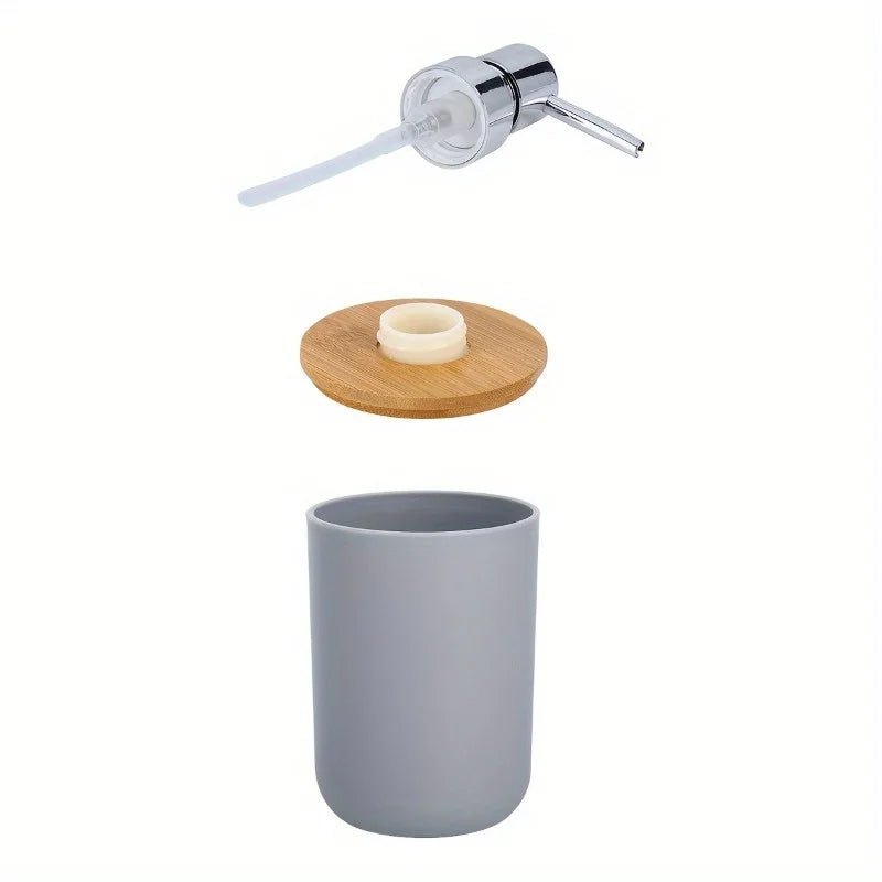 Bamboo Soap Dispenser, Bathroom Countertop Soap Dispensers, Naturally Tough Eco Friendly Lotion Dispenser For Kitchen & Bathroom