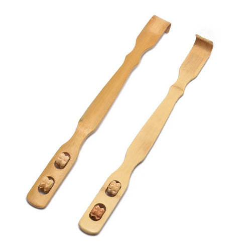 Long bamboo back scratcher